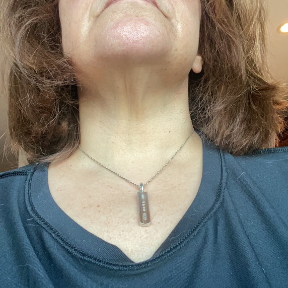 Retired Tiffany 1837 Bar Pendant and Tiffany chain - Picture 8 of 9